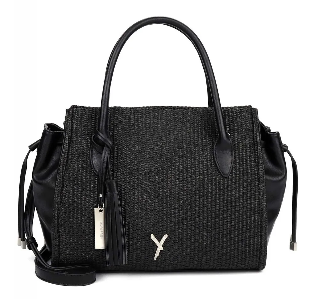 Borsa Donna SURI FREY Cassy Shopper Nero - Design Vegano Intrecciato