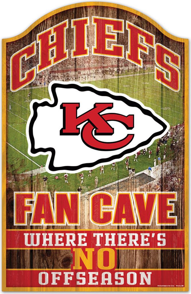 Kansas City Chiefs NFL Fan Cave Schild