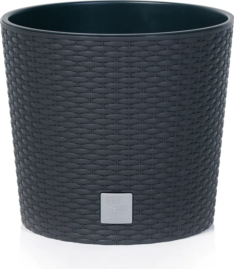 Pot de fleurs Rato Round 40 cm anthracite avec insert amovible inclus