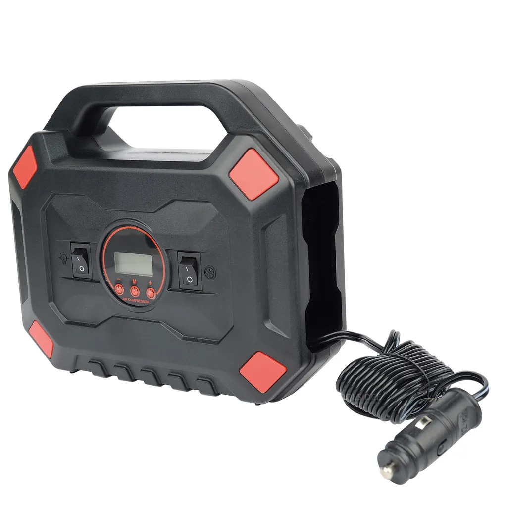 Mini compresseur d'air 12V portable Mannesmann avec manomètre de contrôle