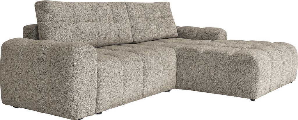 ECKSOFA mit Schlaffunktion - Strukturstoff