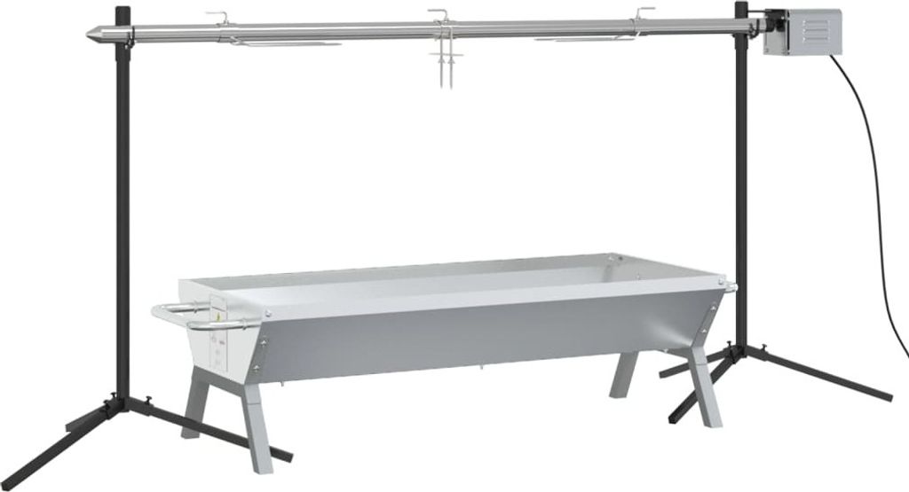 vidaXL Rotisserie-Grill Automatisch Edelstahl