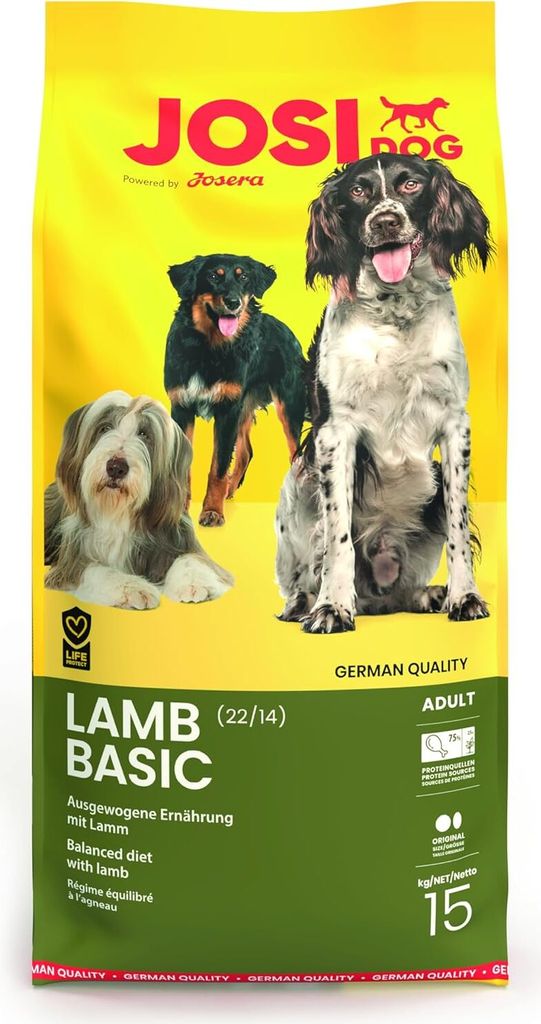 Josera 15kg JosiDog Lamm Basic Produktbild 