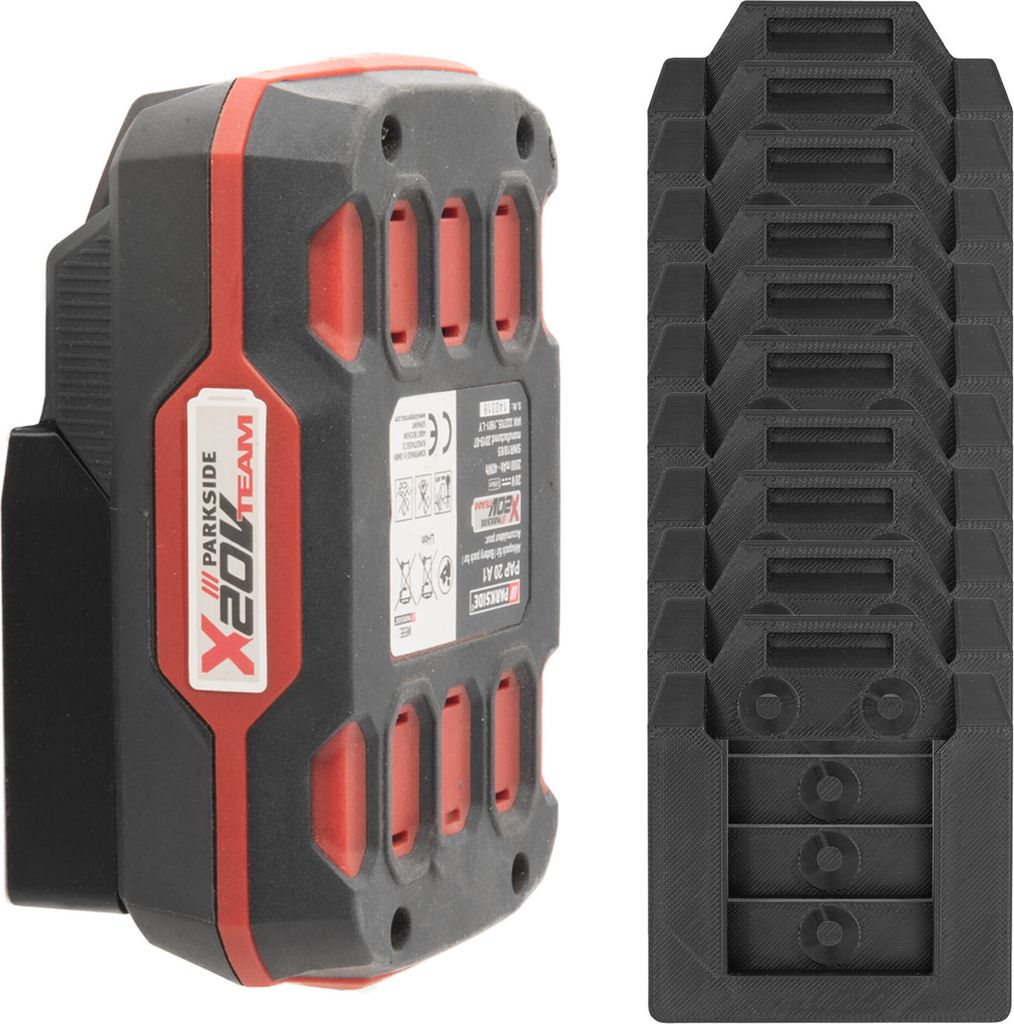 10x Akku Halter für Parkside 20V Halterung Akkus Wandhalter Produktbild 1