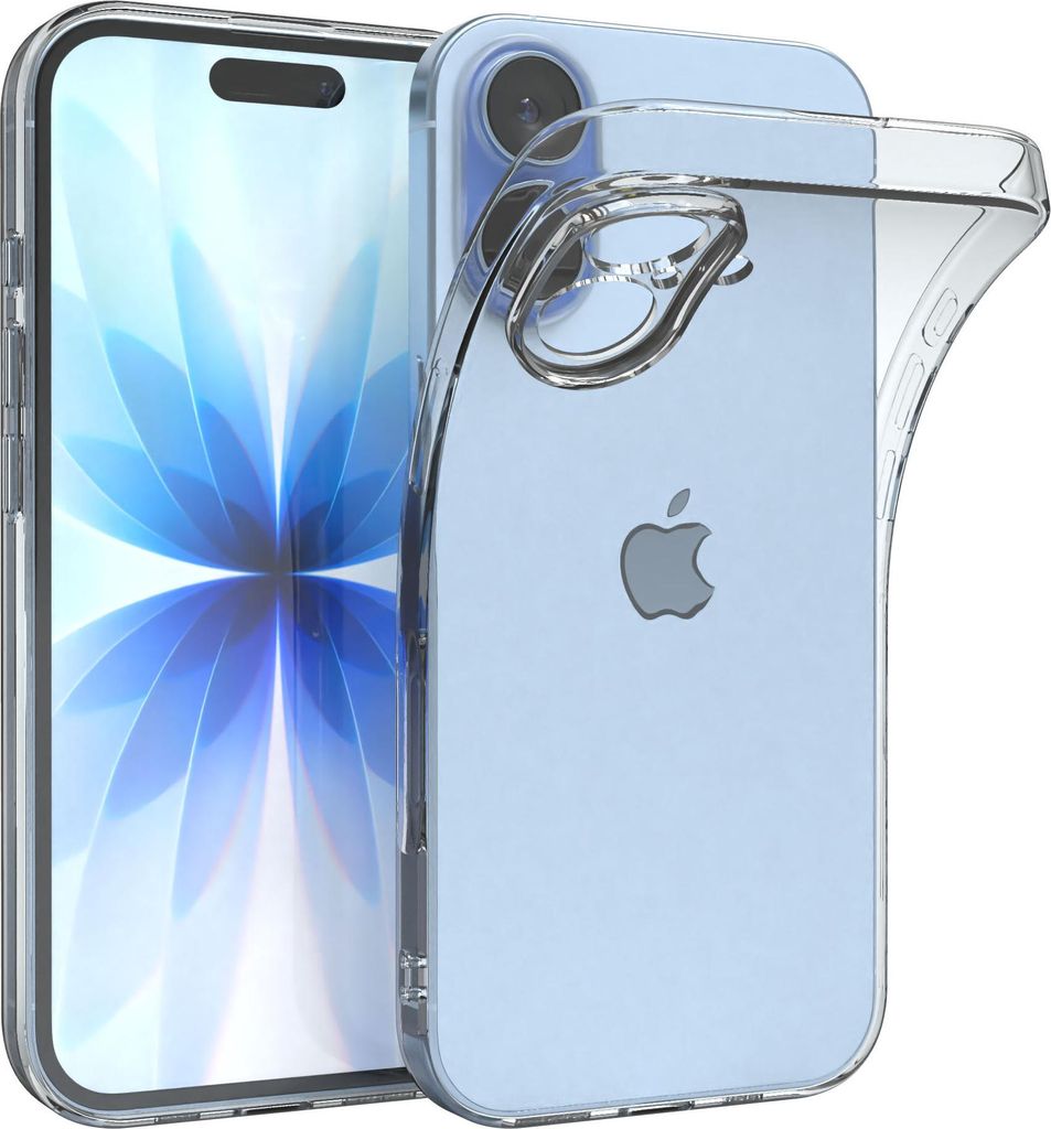 EAZY CASE Handyhülle Silikon Apple iPhone 17 Slimcover Clear Clear hoher Rand für Bildschirm & Kamera, Flexibles Silikon, extra dünn und leicht