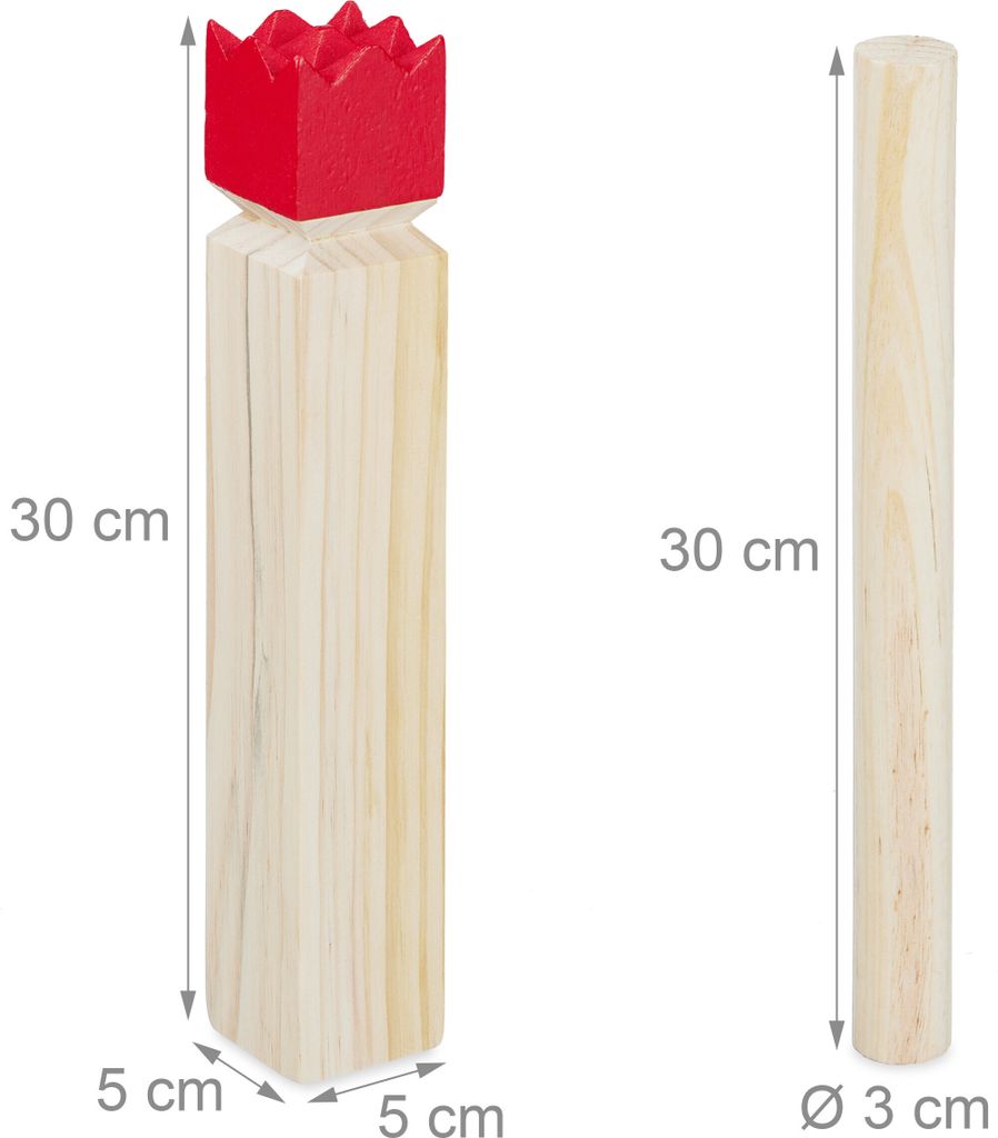 relaxdays Kubb Wikingerspiel Wurfspiel Produktbild 4