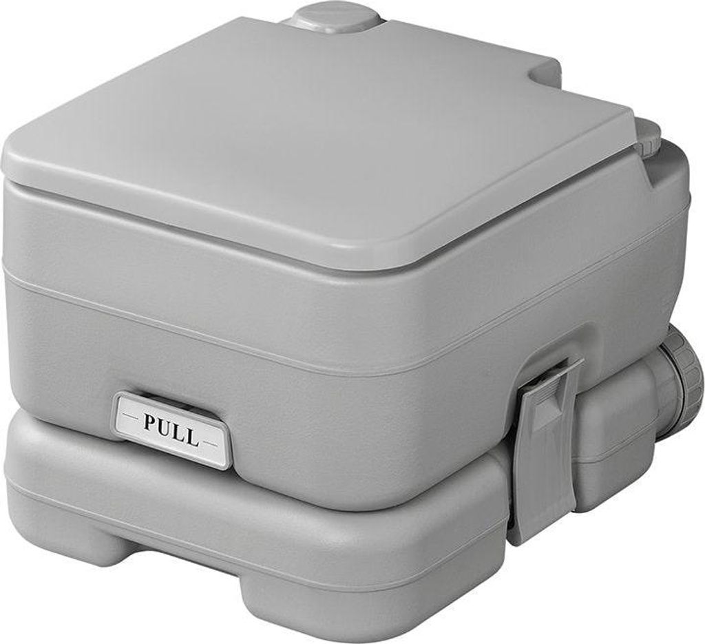 Tragbare Campingtoilette mit 10 Liter Frischwasser- und 10 Liter Abwassertank