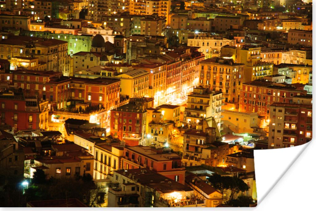 MuchoWow Poster Architektur - Licht - Nacht - Italien 90x60 cm - Schlafzimmer