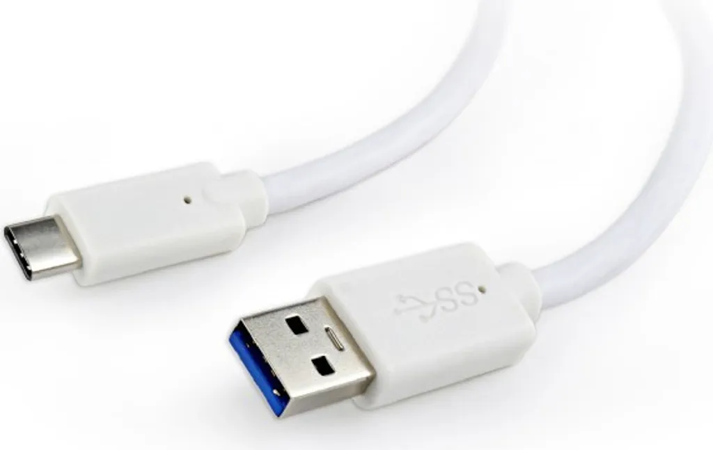 Gembird CCP-USB3-AMCM-1M-W: Cavo USB-C 3.1 Gen 1 Bianco ad Alta Velocità