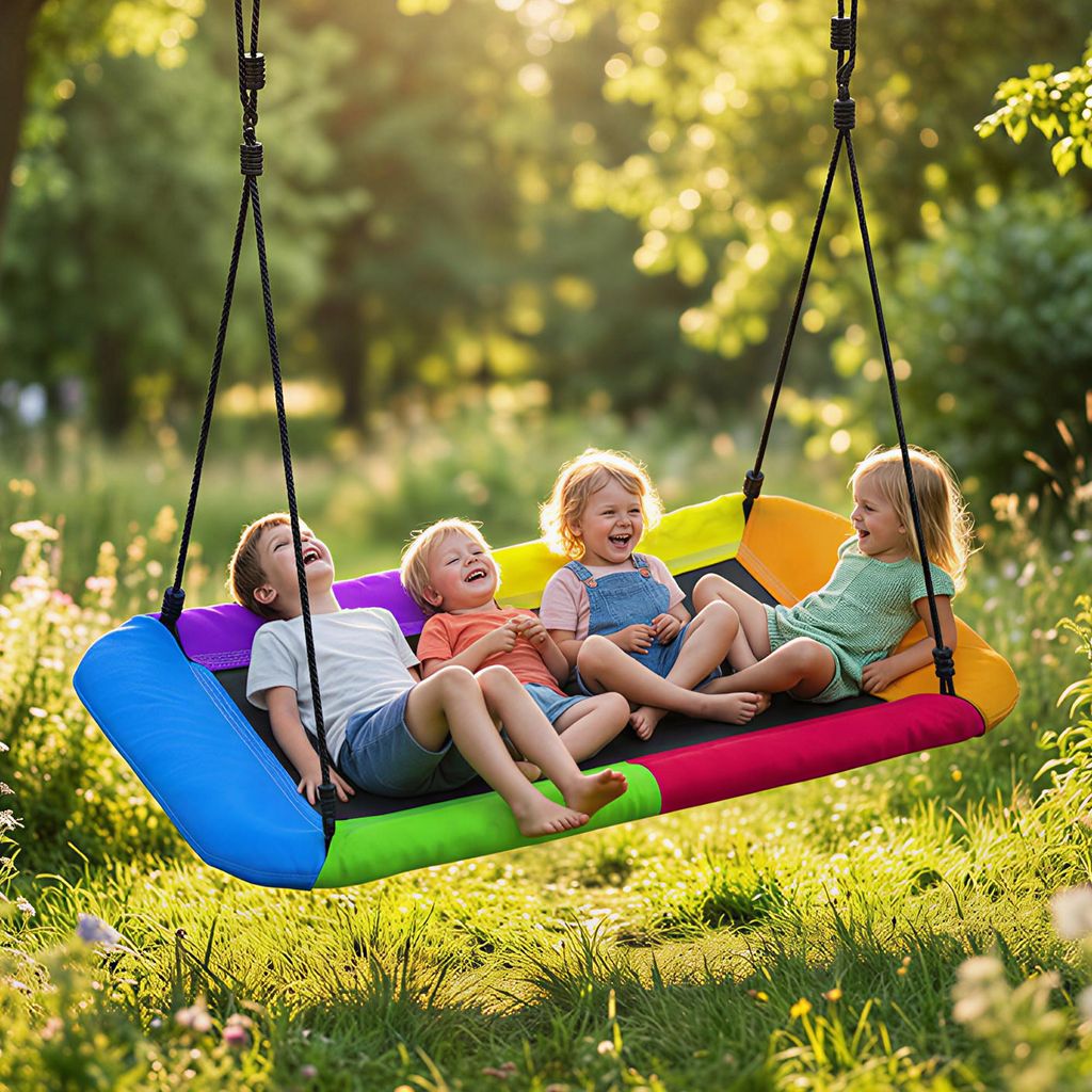 SUGIFT Nestschaukel höhenverstellbar für 4 Kinder, Produktbild 