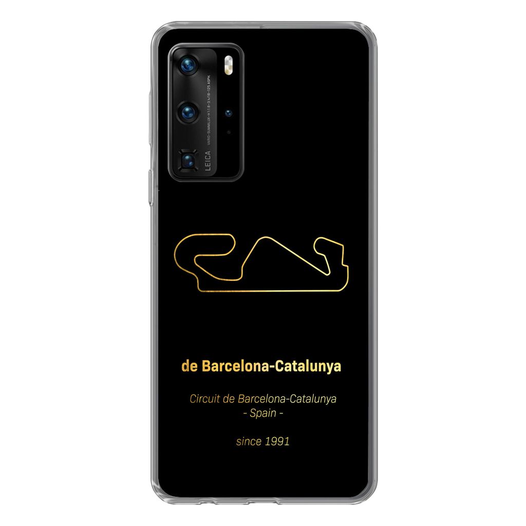 MuchoWow Handyhülle Schutzhülle Hülle für Huawei P40 Pro F1 - Rennstrecke - Barcelona Silikon Softcase Handy Hülle - Schutz