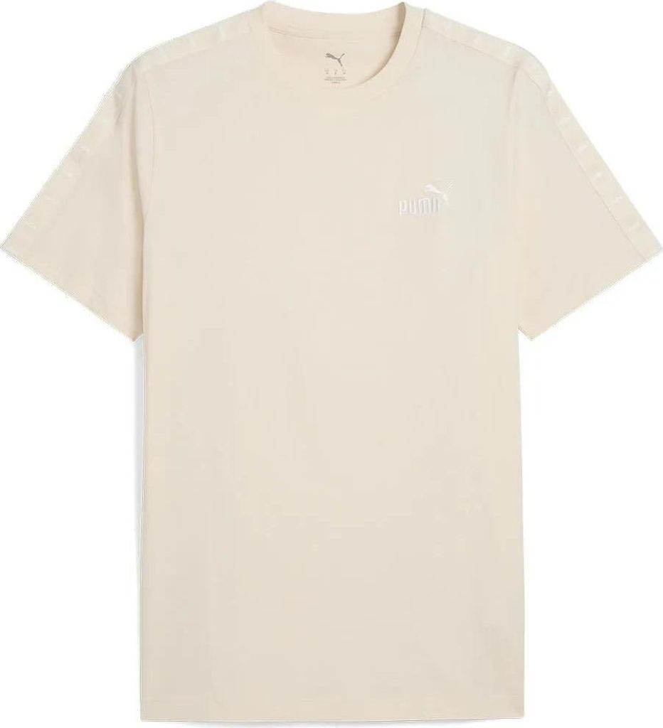 Puma Ess Tape Kurzarm-t-shirt Beige XS Herren,Damen Beige XS