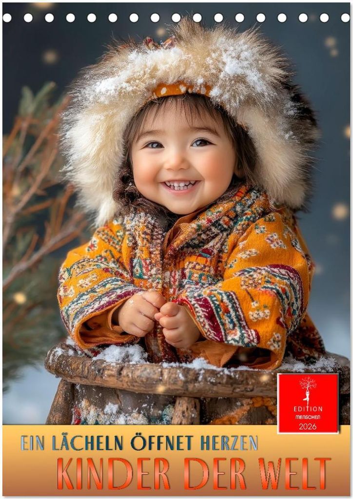 Kinder der Welt - ein Lächeln öffnet Herzen (Tischkalender 2026 DIN A5 hoch), CALVENDO Monatskalender