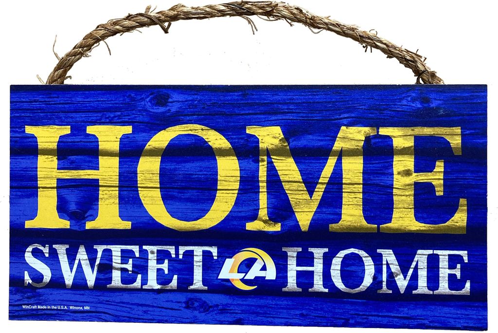 NFL Los Angeles Rams 2020 Home Sweet Wood Sign Holzschild Tür- / Wand-schmuck
