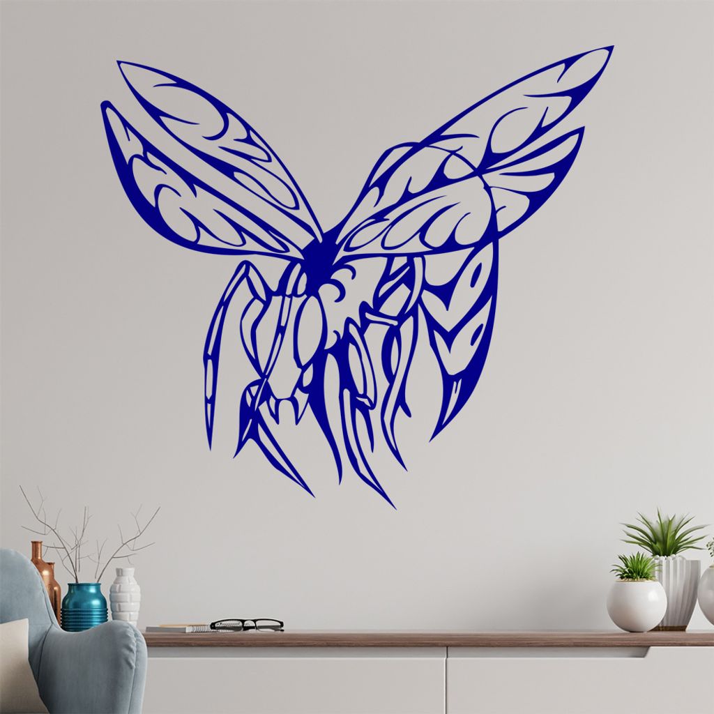 Killer Vespe Wandtattoo in 6 Größen - Wandaufkleber Wall Sticker - Dekoration, Küche, Wohnzimmer, Schlafzimmer, Badezimmer