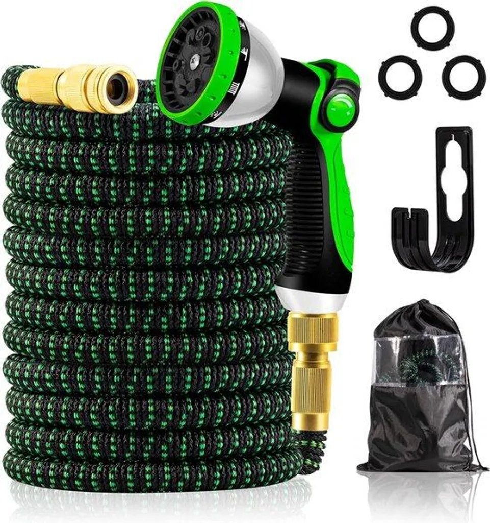 Tuyau d'arrosage extensible 30 mètres robuste pour jardin et cour
