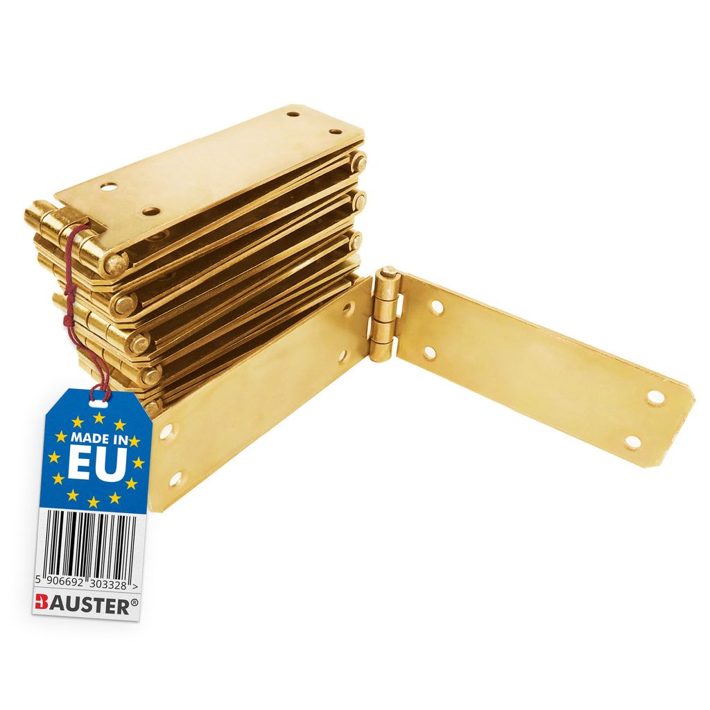 BAUSTER Verzinkte Scharniere 35x150 mm Umwickeltes Schwerlasttürscharnier Kastenscharnier Geflechtscharnier KIT 10 Stuck