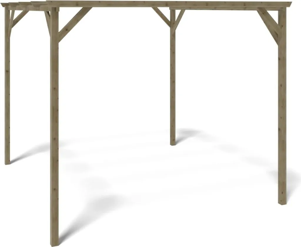 Carport 9 m2 ultra résistant 3x3m CAR12 ALTANKA abri bois traité classe 3
