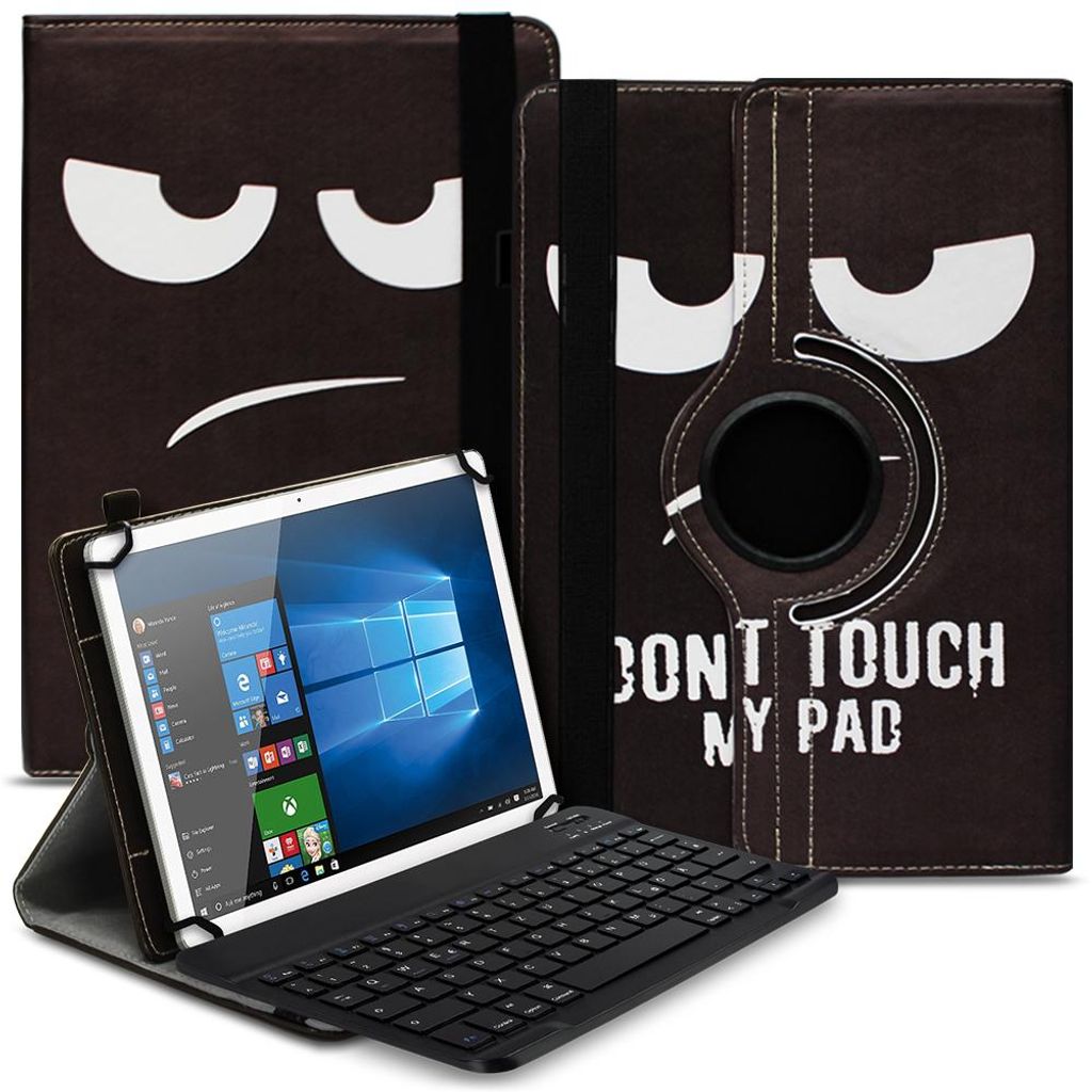 Tablet Tasche Blackview Tab 20 Tastatur Hülle Schutzhülle Case Bluetooth DrehbarFarbe Uni 360 Taschen:Motiv 4