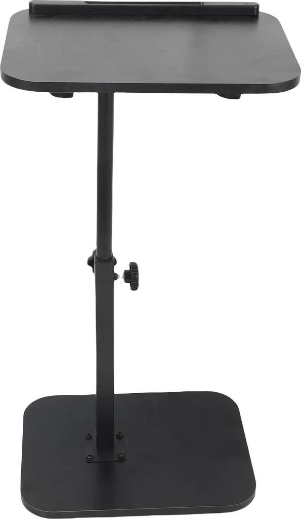 Mobiler Laptop-Tisch - Computer-Schreibtisch mit Rollen - Für Bett und Sofa, Rechteckig, Bewegliche Arbeitsfläche - Schwarz