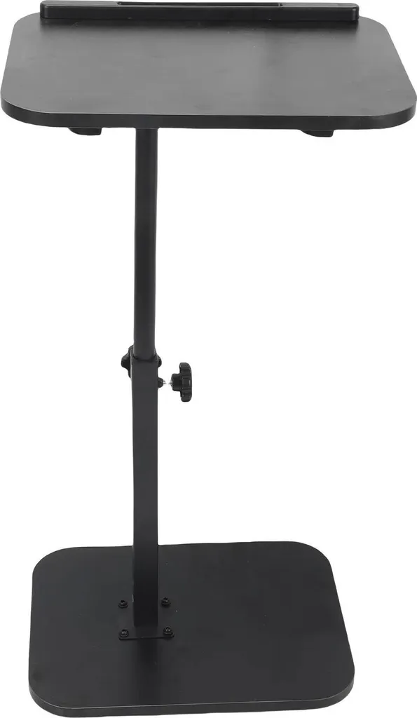 Table de lit pour télétravail mobile réglable noire avec repose-livre