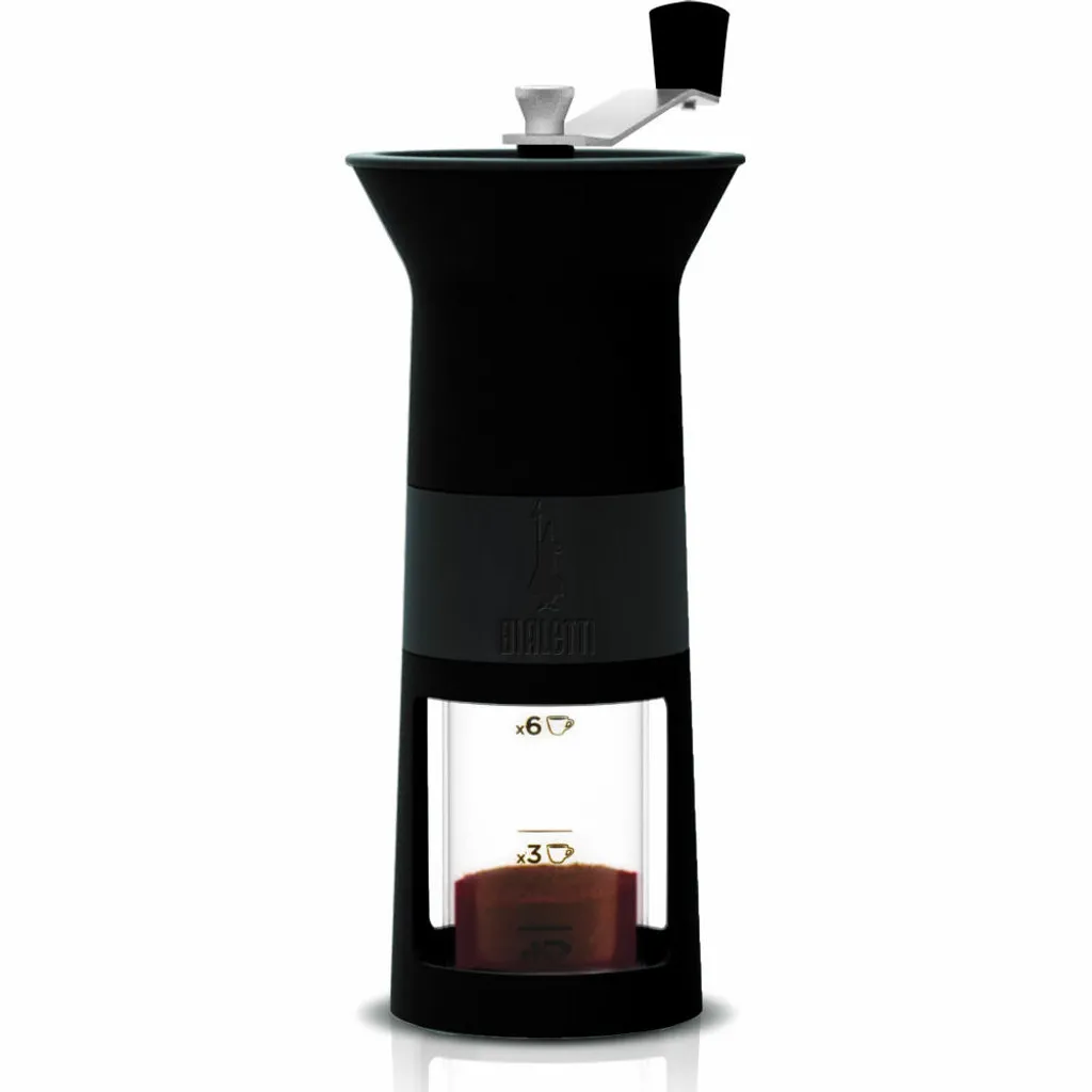Bialetti DCDESIGN03 Moulin à café noir manuel compact de précision - 4
