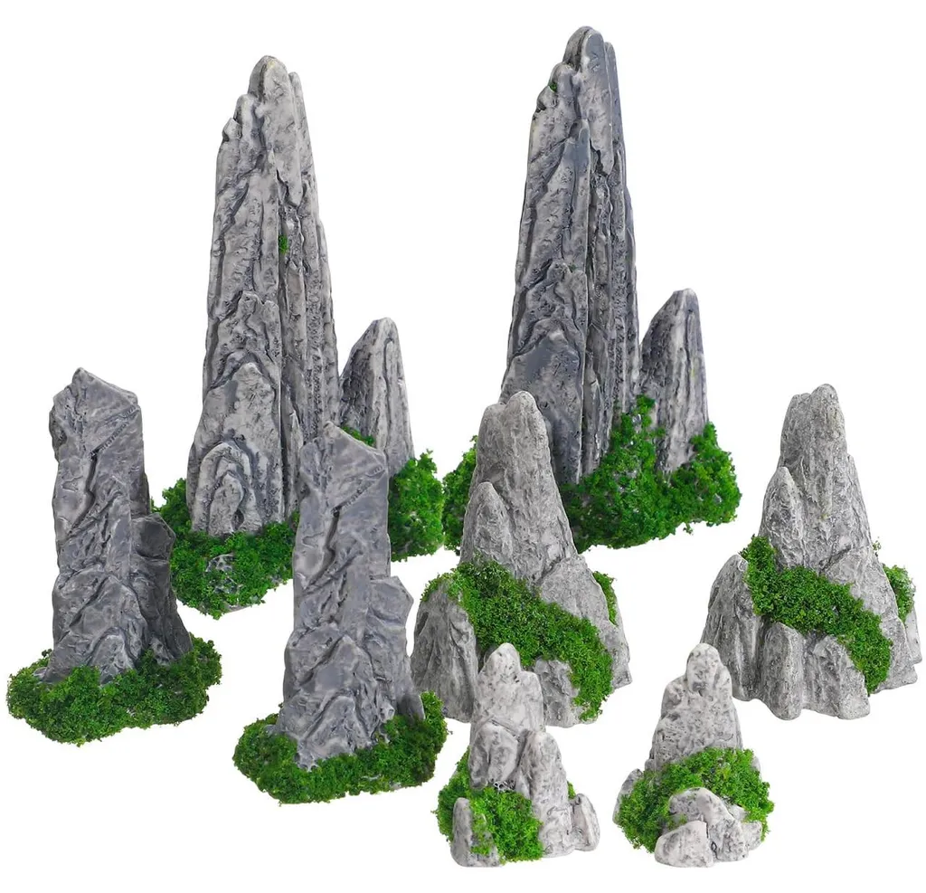 Figurine de rocaille miniature 7,7x4,5x3 cm pour décor de bonsaï zen