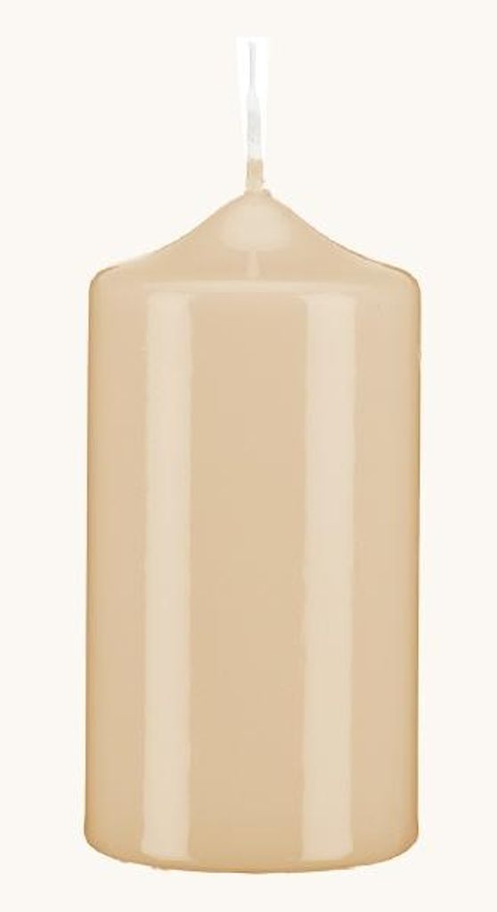 Lackkerzen Stumpenkerzen Champagner 150 x Ø 60 mm, 4 Stück