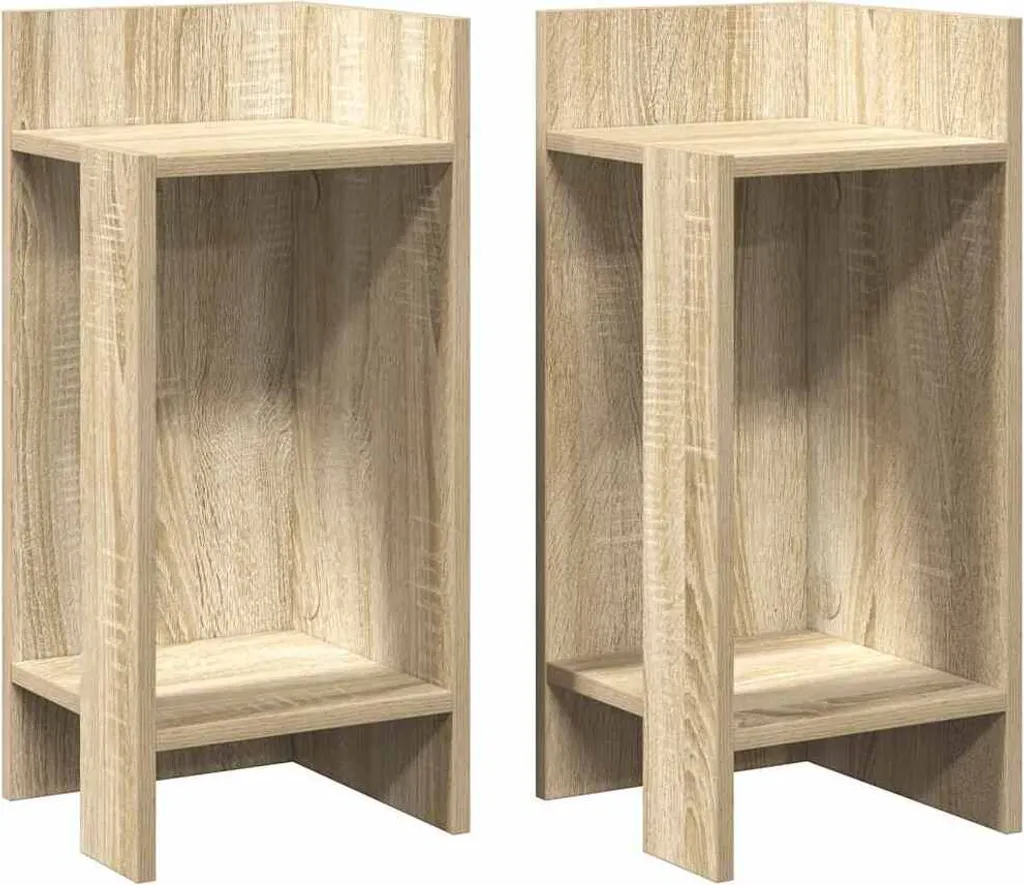 SYFAX™ Set 2 Tavolini Laterali Rovere Sonoma 25,5x27x60 cm - Salvaspazio