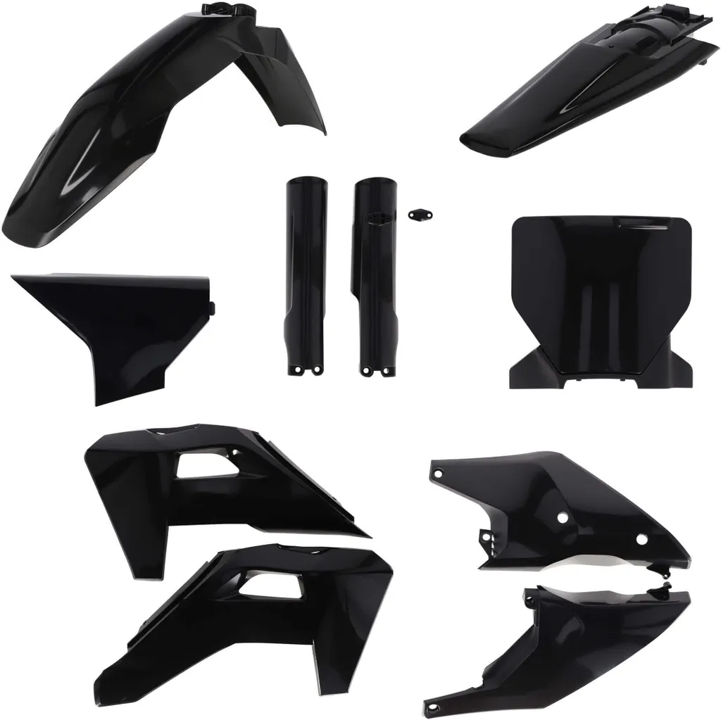 Carénage complet moto cross Acerbis kit 10 pièces noir pour Husqvarna