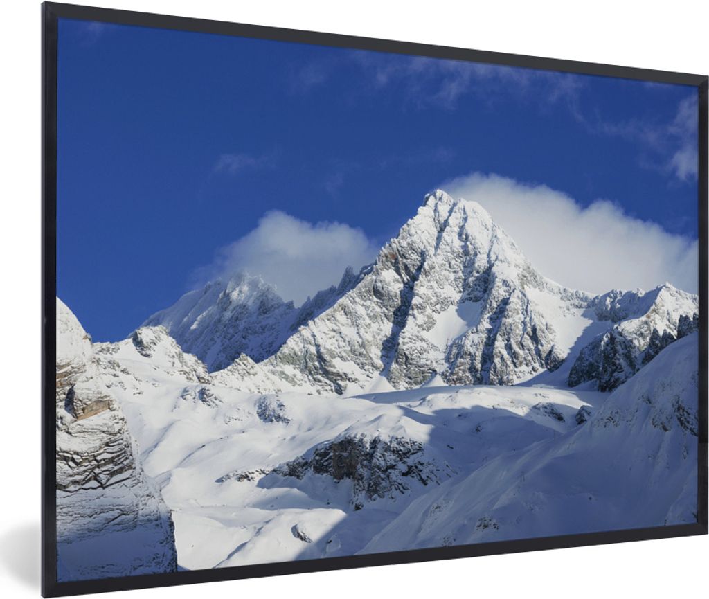 MuchoWow MuchoWow Gerahmtes Poster Der österreichische Berg im Nationalpark Hohe Tauern 60x40 cm - Poster mit zchwarzem Bilderrahmen - Printin...