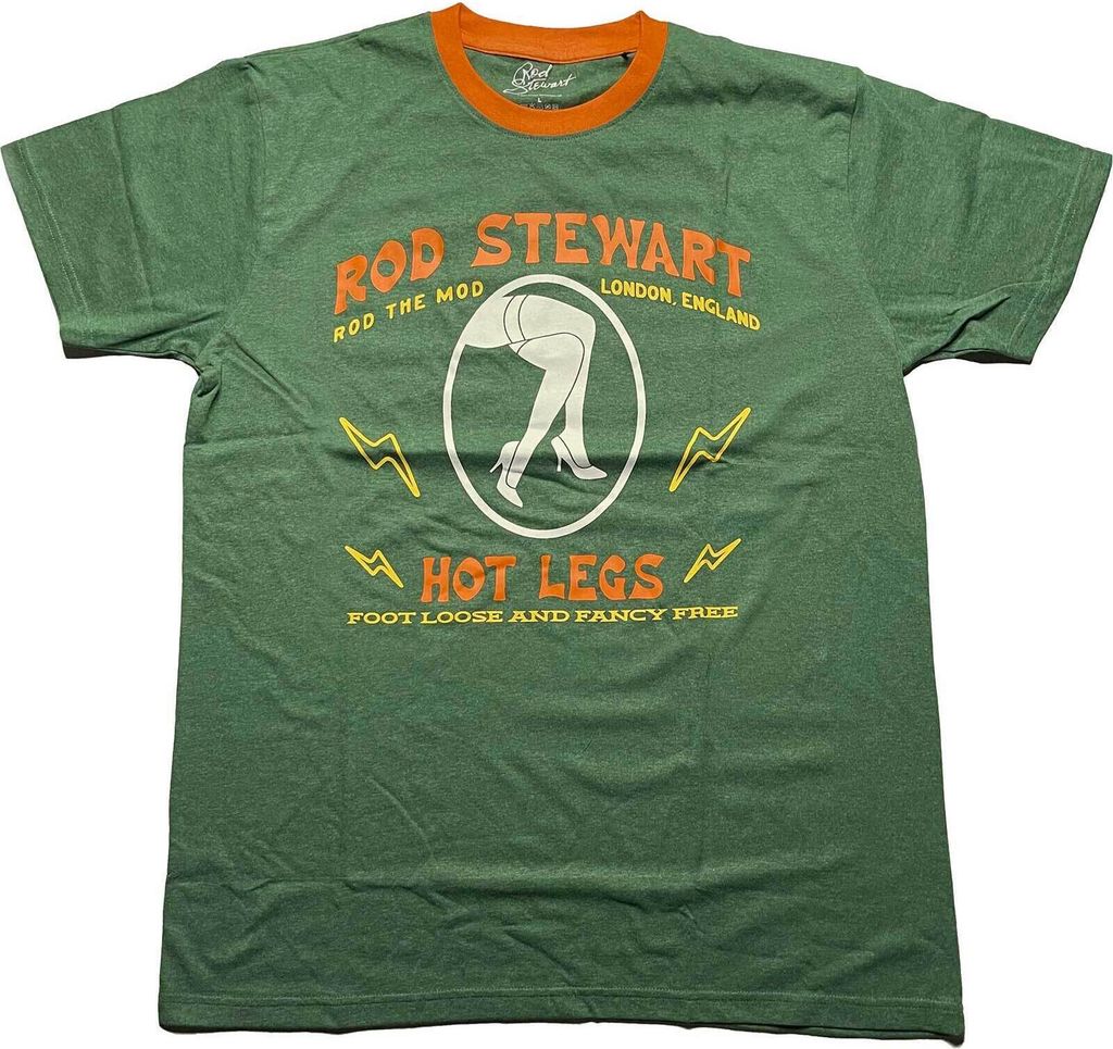 Rod Stewart - "Hot Legs" T-Shirt für Herren/Damen Uni RO5425 (L) (Grün)