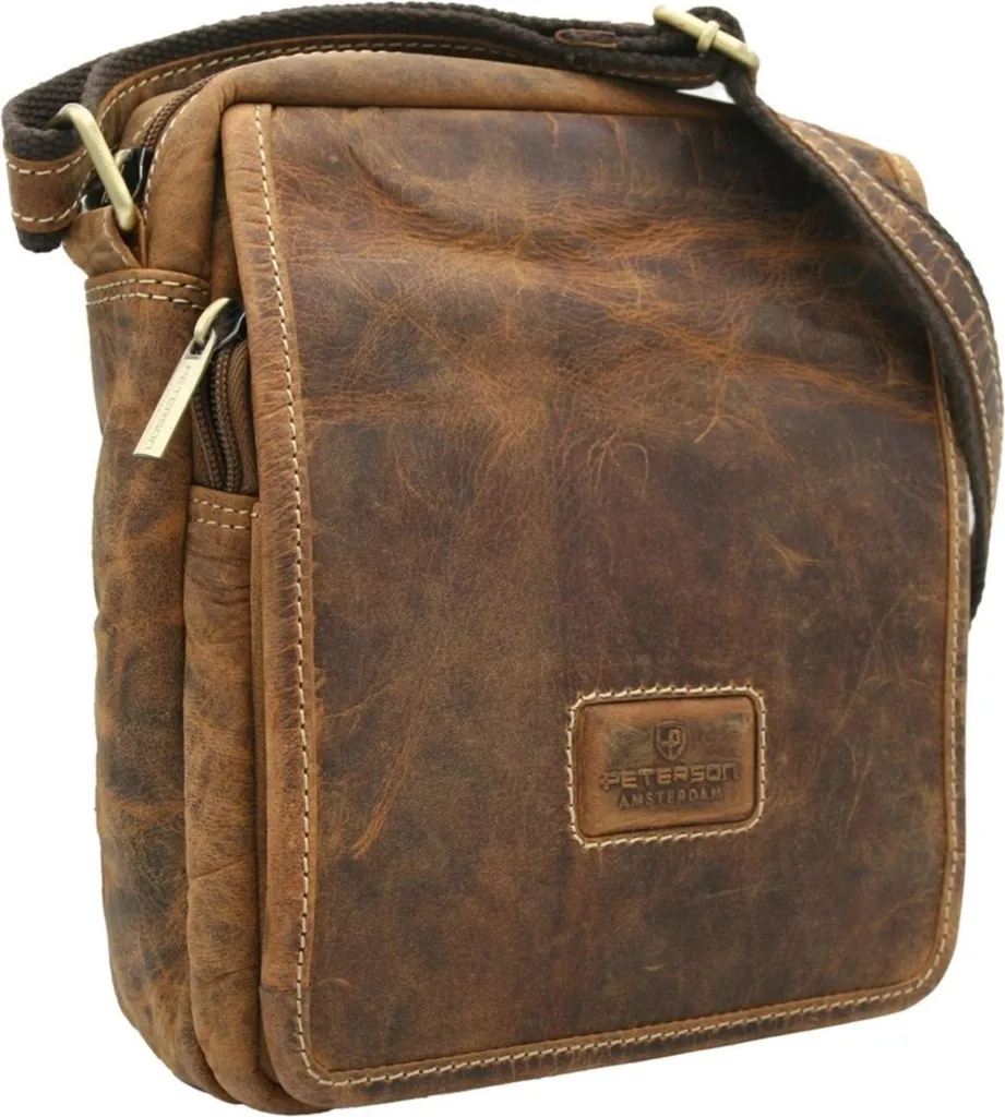 Borsa Peterson greg55390 Marrone - Eleganza in Vera Pelle Naturale