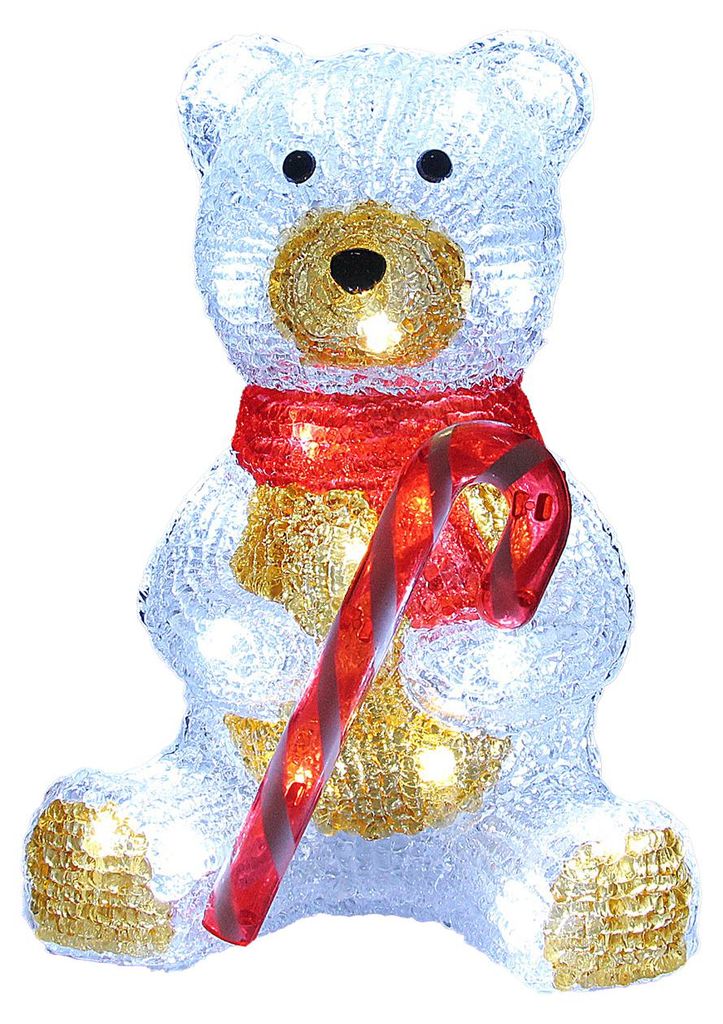 DEUBA® Weihnachtsdeko LED Acryl Figur Teddy Außen Innen Produktbild 