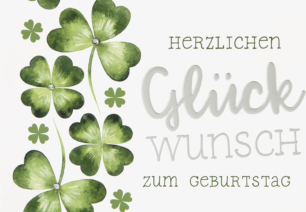 Geburtstag Glückwunschkarte im Format 115x17cm mit Umschlag