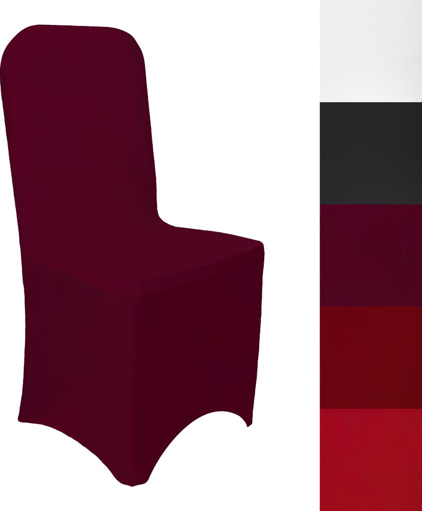 Stuhlhusse Stretch Bordeaux elastischer Universal Produktbild 