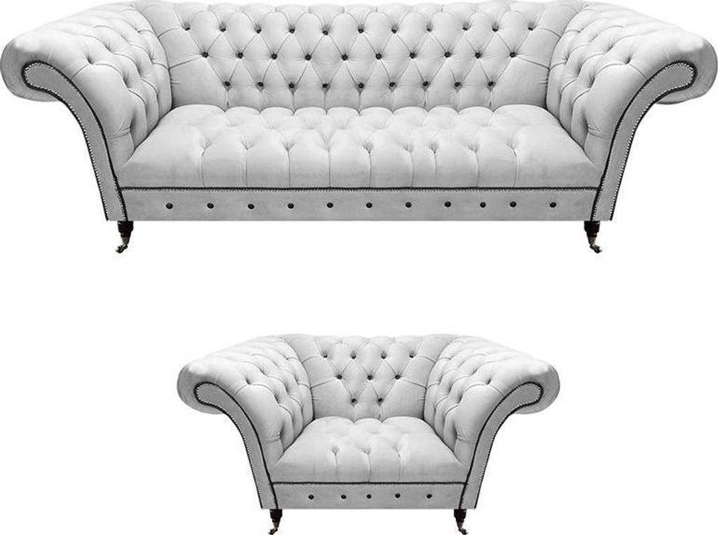 Wohnzimmer Set Sofa Dreisitze Chesterfield Sessel Modern Couch Design Möbel