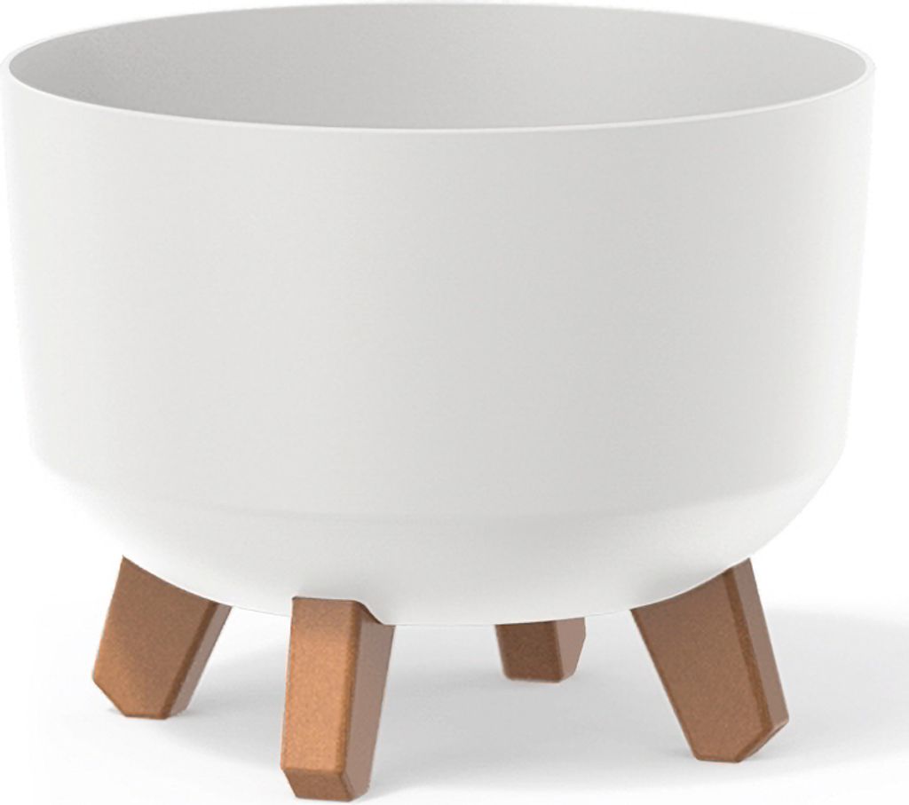 Doniczka Gracia okrągła 24 cm biała