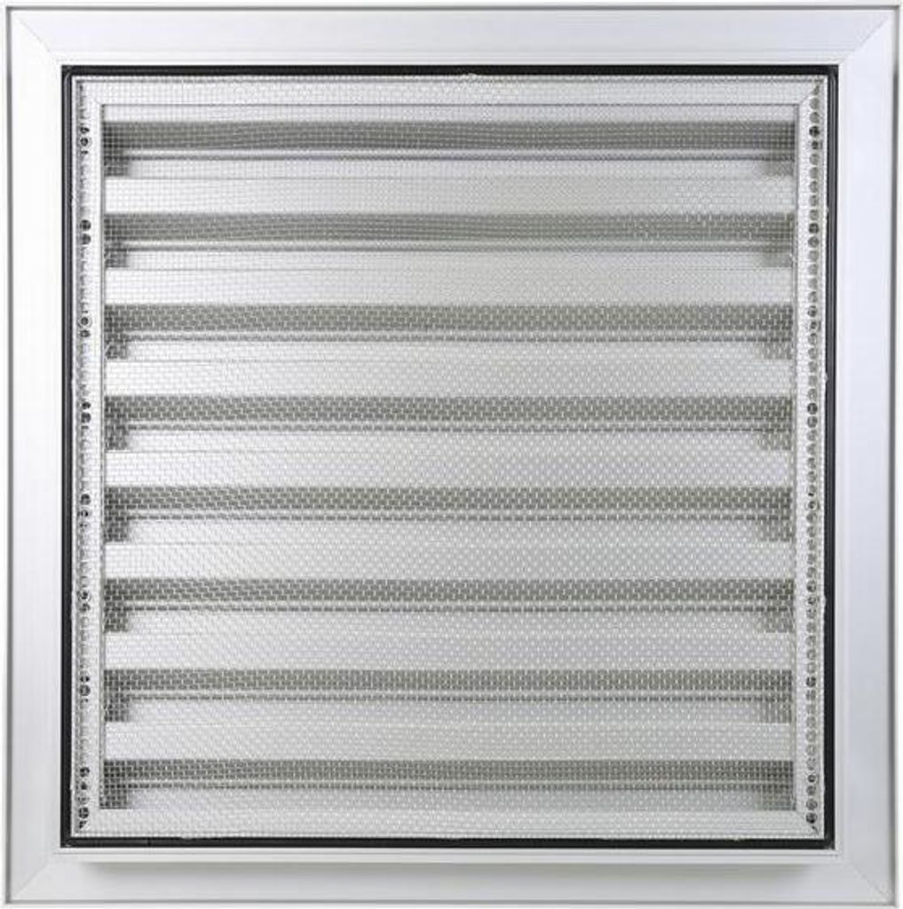 Wandgitter zum Einbauen RENSON F1 silber eloxiert Fliegengitter Edelstahl - 400 x 400 mm - 41144