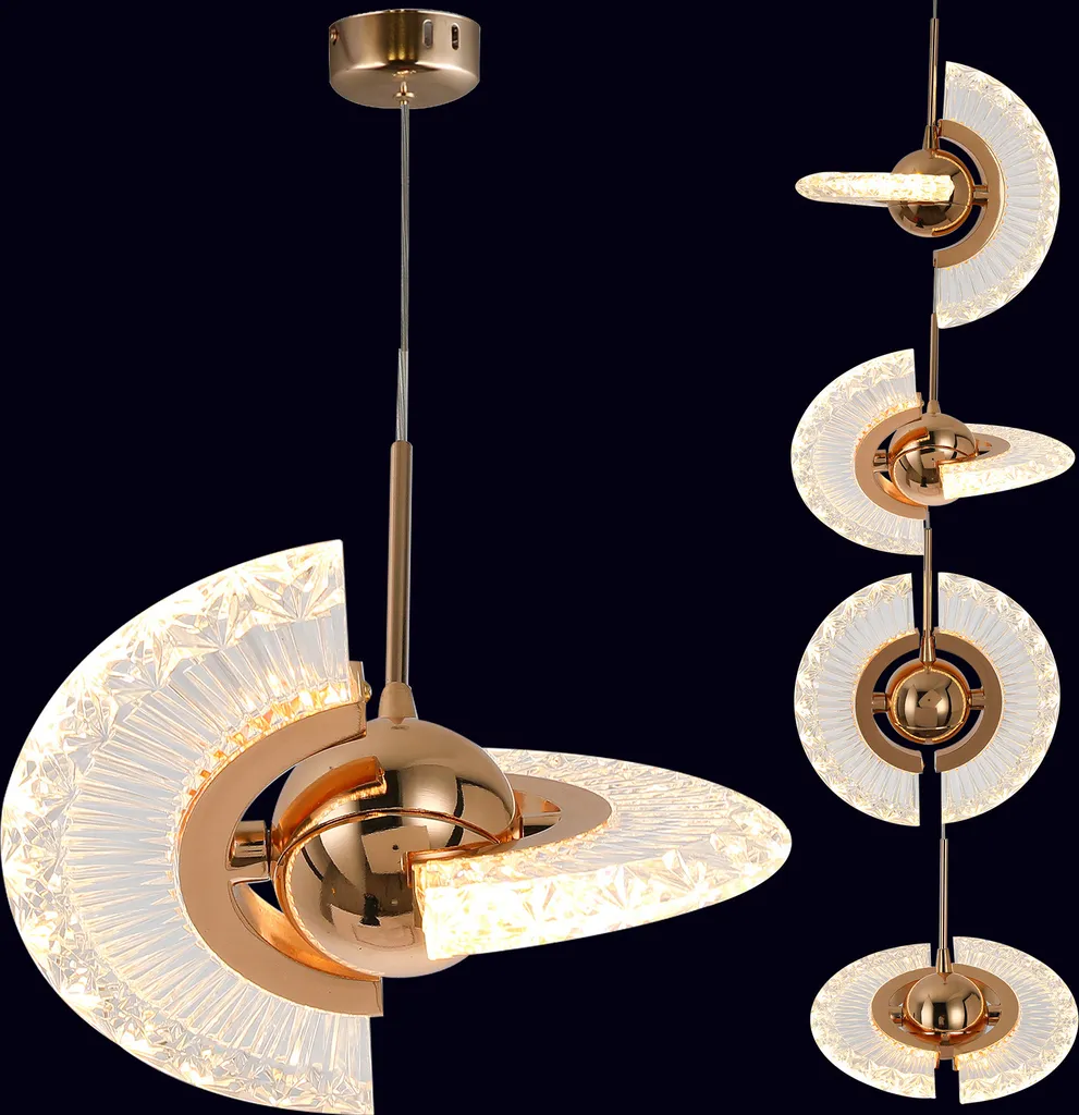 Lampe Suspendue LED Cristal Blanc Chaud - Éclairage Design Cuisine
