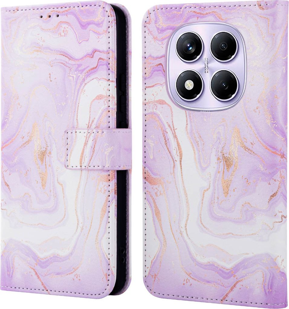 imoshion Design Klapphülle Xiaomi Redmi Note 14 Pro (4G) - Purple Marble