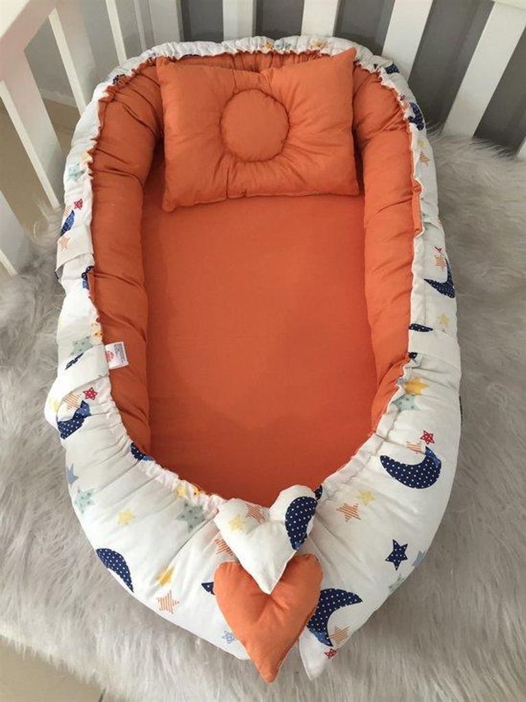 Jaju Baby Babynestchen mit Kopfkissen 100 x 60 cm Hemelpatroon