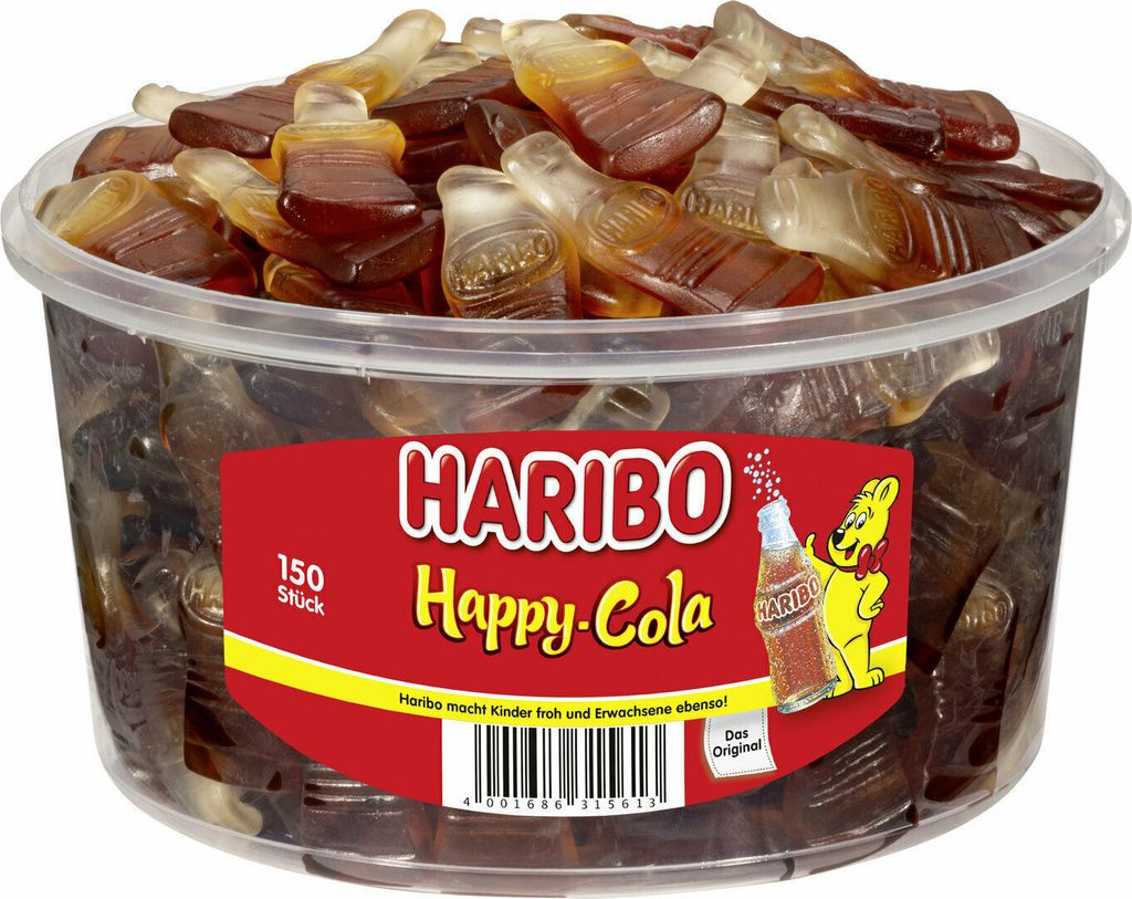 Haribo Fruchtgummi - Happy Cola, 150 Stück Produktbild 
