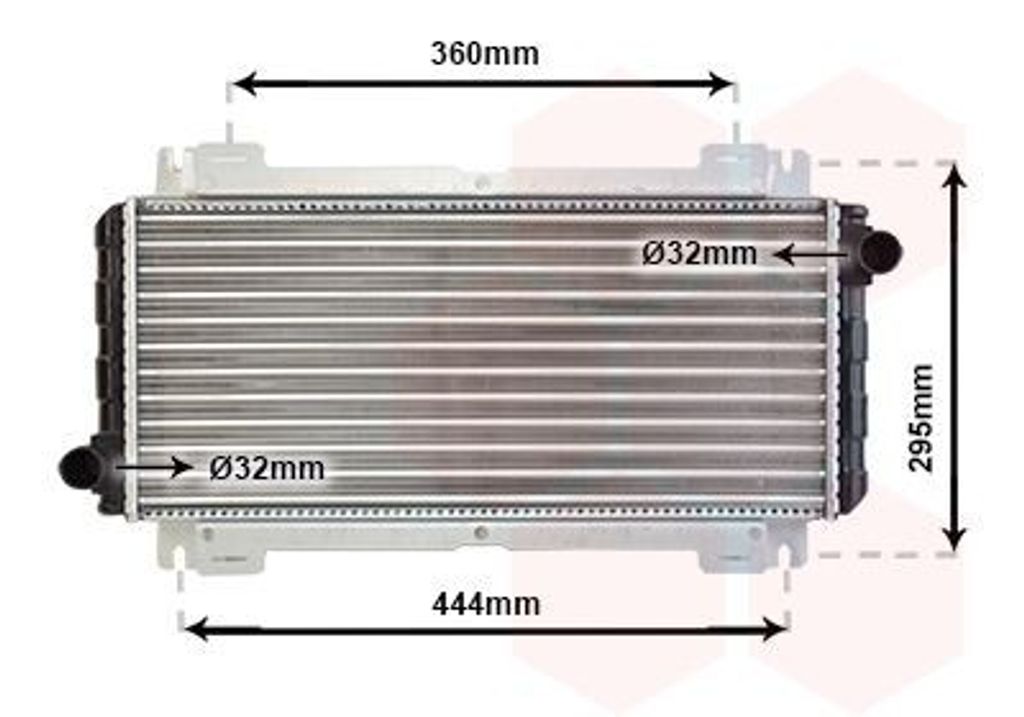 VAN WEZEL 18002044 Kühler Wasserkühler Motorkühler für FORD FIESTA II (FBD) FIESTA Kasten (FVD)