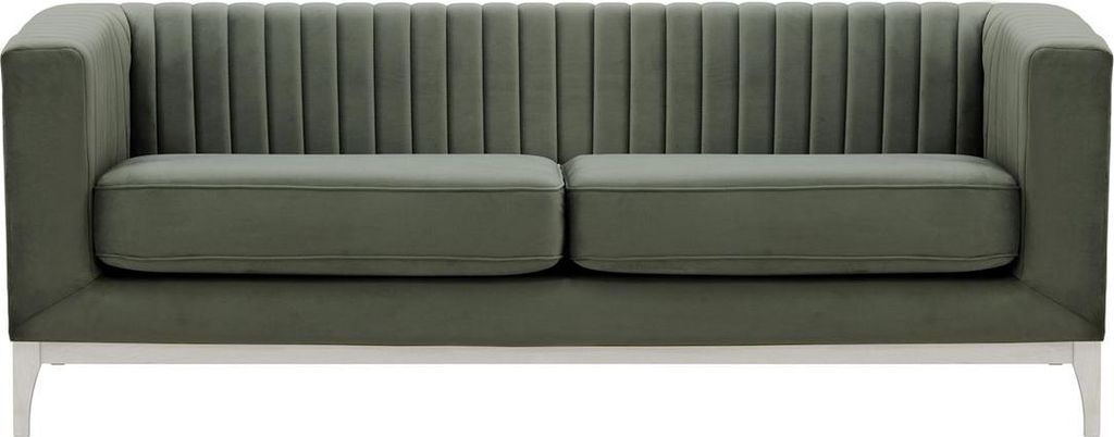 Dreisitzer-Sofa Slender Wood-Velluto 19-white