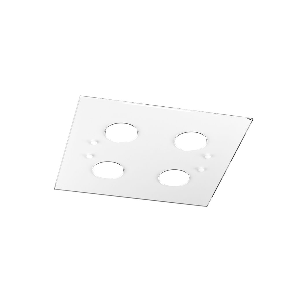 Moderní čtvercové stropní svítidlo Path White Glass 4 Obrázek produktu 