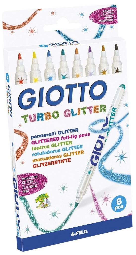 Marqueurs de coloriage Giotto turbo glitter 8er-Set Image du produit 
