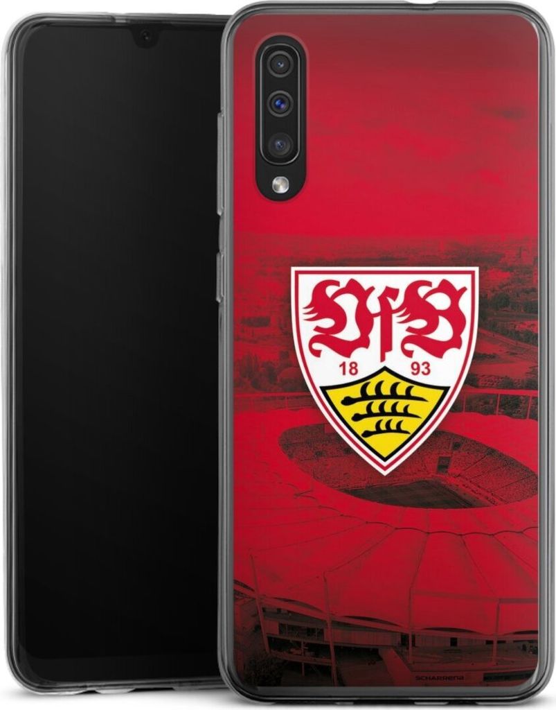 DeinDesign Handyhülle für Samsung Galaxy A50 Silikon Hülle Case Smartphone Schutzhülle Offizielles Lizenzprodukt Stadion VfB Stuttgart