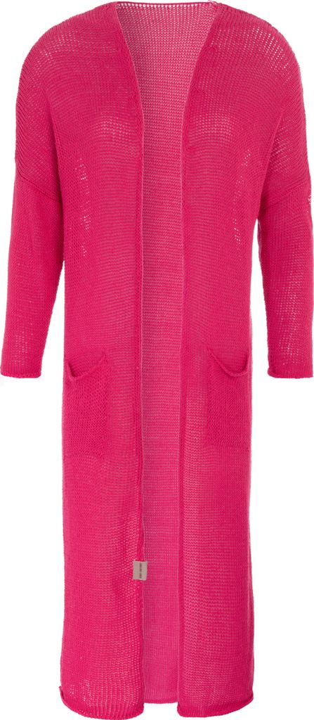 Knit Factory Jasmin Lange Strickjacke - Fuchsia - 36/38
