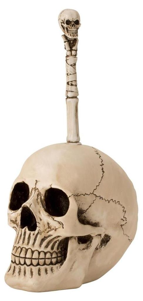 Toilettenbürstenhalter Totenkopf Skull 31,5cm Dekoration Bad Badezimmerzubehör